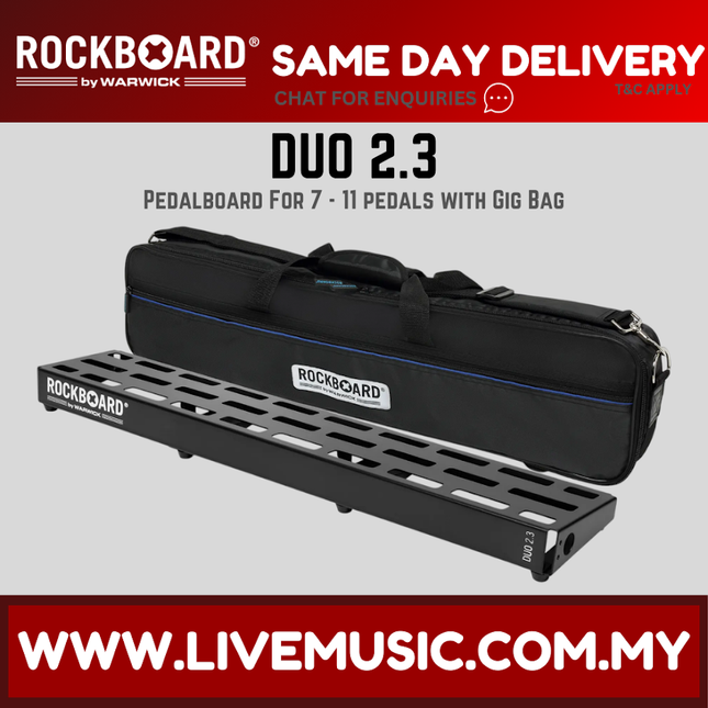 Rockboard by Warwick DUO 2.3 w/ Gig Bag, 72.2 x 14.2 cm