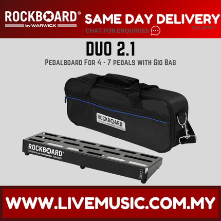 Rockboard pedalboard with gig bag, for 4–7 pedals, black padded case