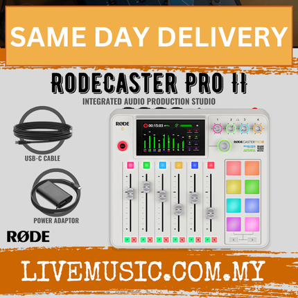 Rode RODECaster Pro II Integrated Audio Production Studio - White ( RODECaster / RØDECasterPro II ) (Copy)