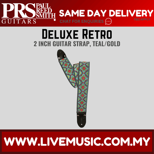 PRS 2 Inch Deluxe Retro Guitar Strap - Teal