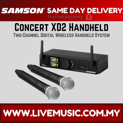 Samson Concert XD2 Two-Channel Digital Wireless Handheld System ( CONCERT-XD2 CONCERTXD2 )