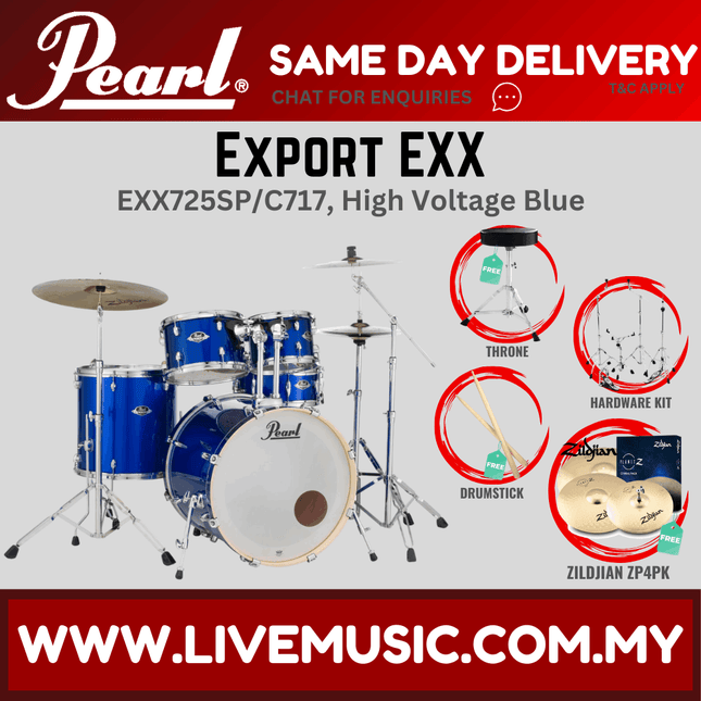 Pearl Export EXX 5-Piece Drum Set with Zildjian ZP4PK Cymbals Set ( EXX725SP/C )