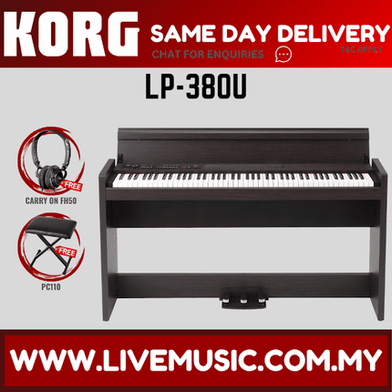 Korg LP-380U 88-Key Digital Piano with FREE Bench and Adapter - ( LP380 / LP-380U / LP380U )