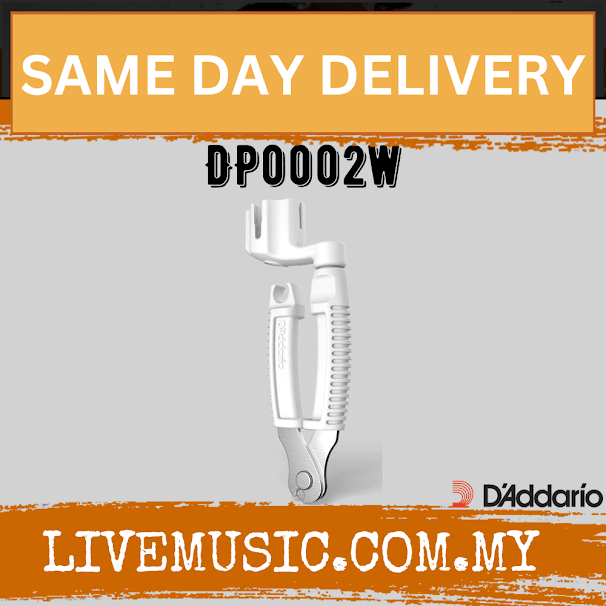 D'Addario DP0002W Planet Waves Pro Winder - Winder and Cutter For Guitar String - White (DP0002)