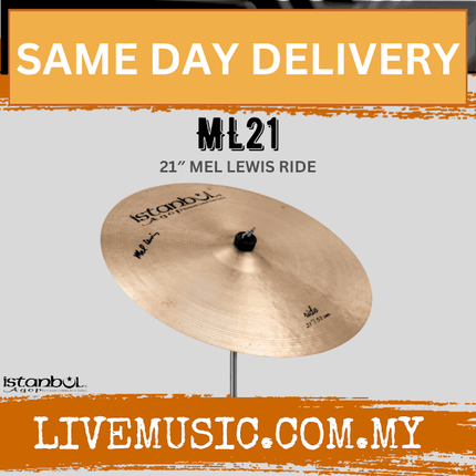 21-inch Mel Lewis signature ride cymbal with Istanbul Agop stamp