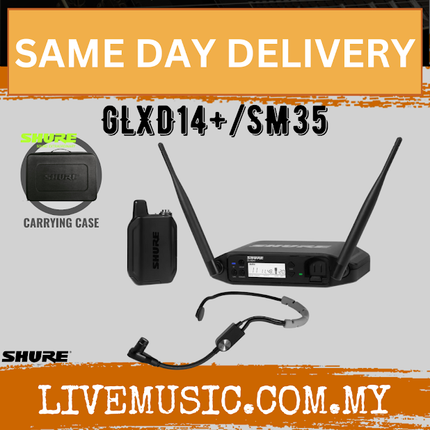 Shure GLXD14+/SM35 Digital Wireless Headset System with SM35 Microphone With Case ( GLXD14+ / SM35 )
