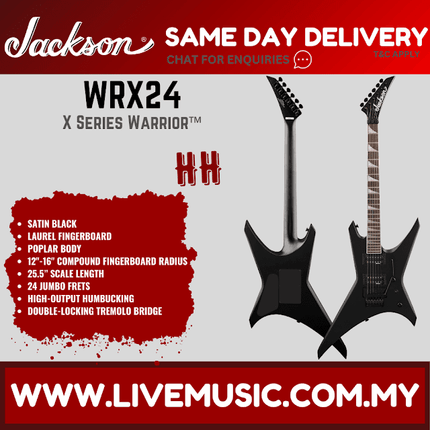 Jackson X Series Warrior WRX24 Electric Guitar, Satin Black
