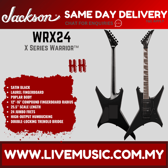 Jackson X Series Warrior WRX24 Electric Guitar, Satin Black