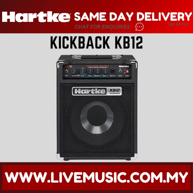Hartke Kickback 12 - KB12, 500 Watt Bass Combo Amplifier (KB-12/Kickback12)