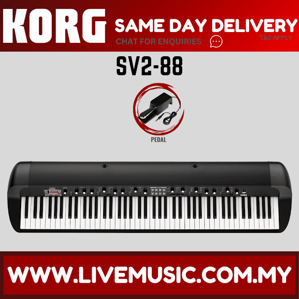 Korg SV-2 88 Key Stage Vintage Piano With RH3 Hammer Action 128 Note Polyphony (SV2/SV 2/SV288/SV2-88)