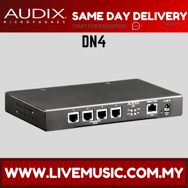 Audix DN4 Dante AES67 Integrated Microphone System Interface (DN 4/DN-4)