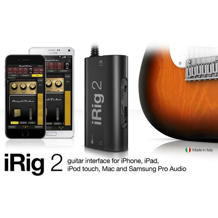 IK Multimedia iRig 2 - Analog Guitar Interface for iOS and Mac (iRig2)
