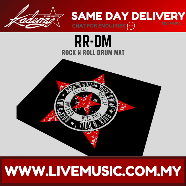Kadenza RR-DM Rock and Roll Drum Mat Non-Slip Drum Mat, Drum Mat for Carpets and Hard Surfaces ( RRDM LMC)