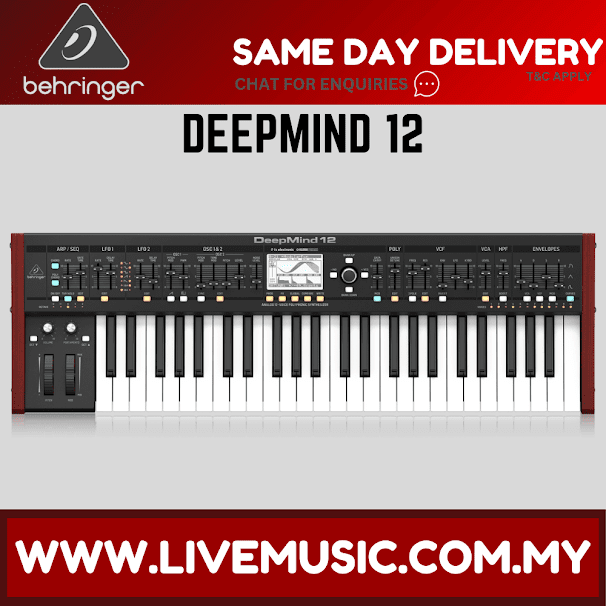 Behringer DeepMind 12 49-key 12-voice Analog Synthesizer (DeepMind12 / DeepMind-12)