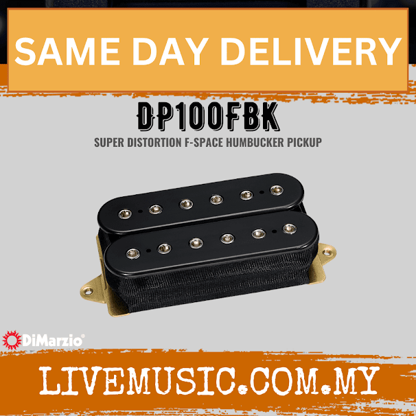 DiMarzio DP100FBK Super Distortion Humbucker Pickup - Black (DP100F/DP-100F)