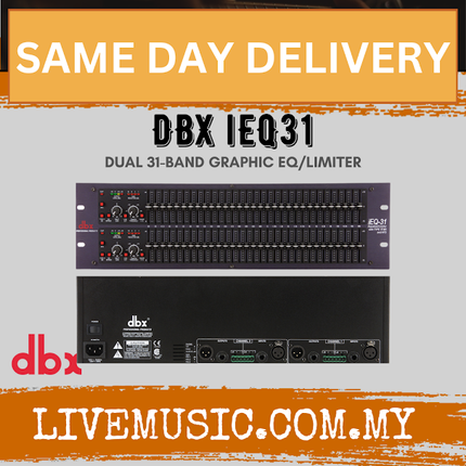 Dbx By Harman iEQ31 Dual 31-Band Graphic EQ/Limiter with Type V™ NR and AFS® ( iEQ-31 / iEQ 31 )