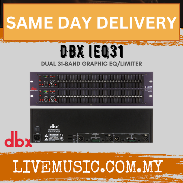 Dbx By Harman iEQ31 Dual 31-Band Graphic EQ/Limiter with Type V™ NR and AFS® ( iEQ-31 / iEQ 31 )