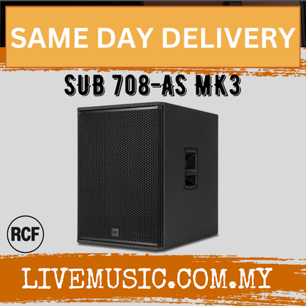 RCF SUB 708-AS MK3 18" 1400W Active Subwoofer (SUB708ASMK3 / SUB 708AS MK3)
