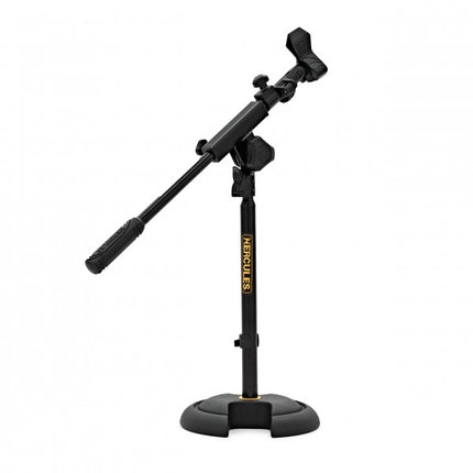 Hercules MS120B Low Profile H-Base Mic Stand with Boom and Mic Clip (MS120B)