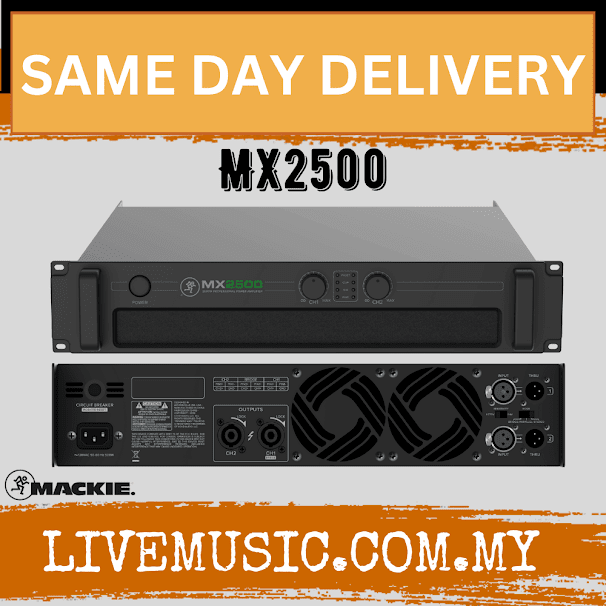 Mackie MX2500 1500W Professional Amp Power Amplifier (MX 2500/MX-2500)