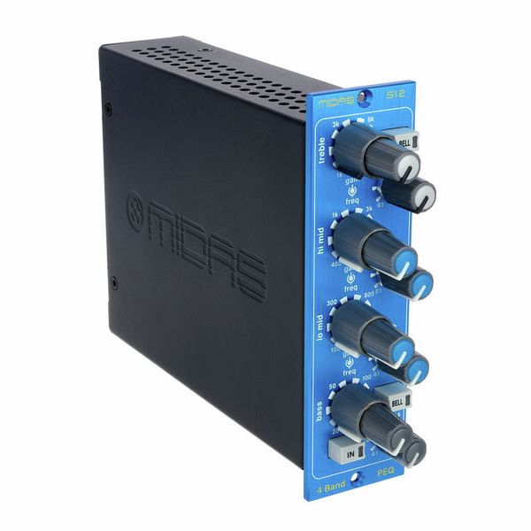 MIDAS PARAMETRIC EQUALISER 512 V2 500 Series 4 Band Fully Parametric Equaliser Based on Midas HERITAGE 3000
