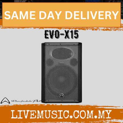 WHARFEDALE PRO EVO-X15 Series 350 Watts RMS 15" 2-Way Passive Loudspeaker With Speaker Stand - Each / Pair (EVOX15/EVO X15)