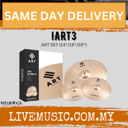 Istanbul Agop Cymbals IART 3 Piece Set 14" Hi-Hats 16" Crash 20" Ride Set ( IART-3 / ART 3 )
