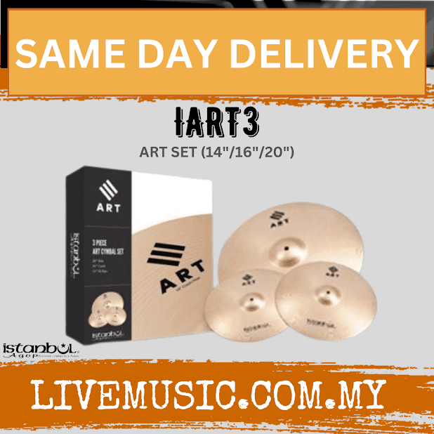 Istanbul Agop Cymbals IART 3 Piece Set 14" Hi-Hats 16" Crash 20" Ride Set ( IART-3 / ART 3 )