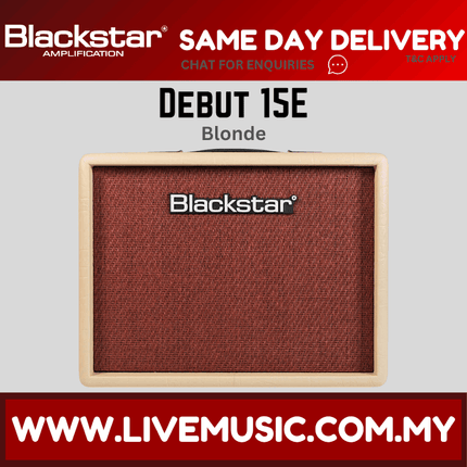 BLACKSTAR DEBUT 15E 2x3" 15-watt Electric Guitar Combo Amp with FX - Blonde (DEBUT15E)