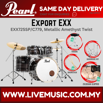 Pearl Export EXX 5-Piece Drum Set with Zildjian ILHPRO Cymbals Set ( EXX725SP/C )