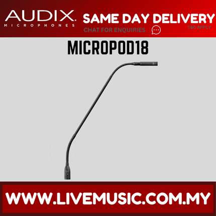 Audix MicroPod-18 Micro Series Gooseneck Microphone (MICROPOD18/MICROPOD 18)