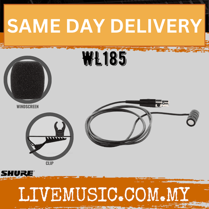 Shure WL185 Lavalier Microphone for Shure Wireless ( WL-185 / WL 185 )