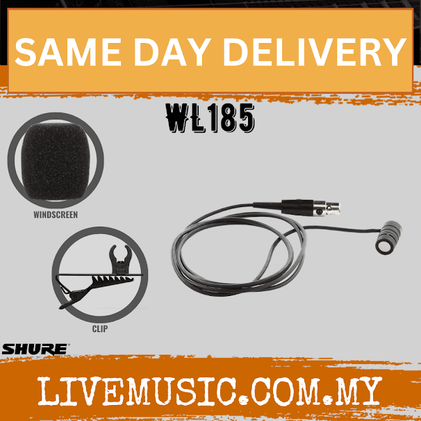 Shure WL185 Lavalier Microphone for Shure Wireless ( WL-185 / WL 185 )