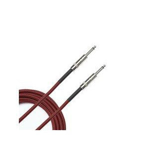 D'Addario Planet Waves PW-BG-15RD Braided Instrument Cable - 15 feet Red (PWBG15RD/DAddario)