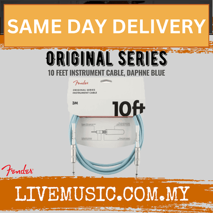 Fender Original Series Instrument Cable, 10ft - Daphne Blue