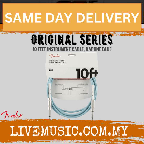 Fender Original Series Instrument Cable, 10ft - Daphne Blue
