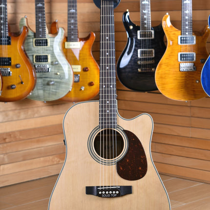 Cort MR-500E - Solid Top Acoustic-Electric Guitar with Gig Bag - Open Pore (MR500E)