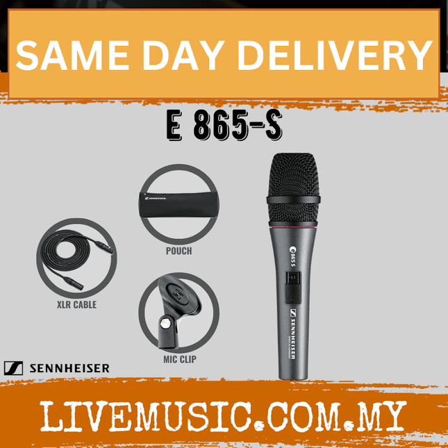 Sennheiser E 865-S Handheld Condenser Microphone with On/Off Switch ( E865S / E-865S )