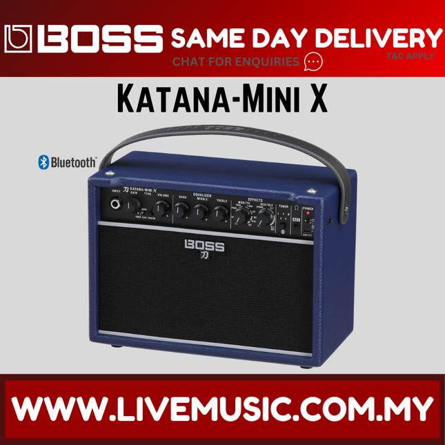 Boss Katana-Mini X Guitar Amplifier (Katana Mini X) - Blue