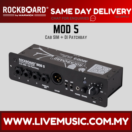Rockboard by Warwick MOD 5 Patchbay w/ Cab Simulation and DI Patchbay