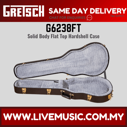Gretsch G6238FT Solid Body Flat Top Hardshell Case, Black