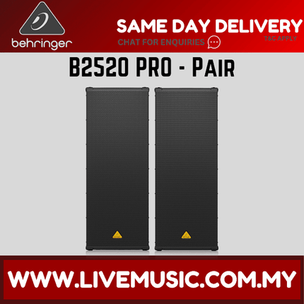 Behringer Eurolive Professional B2520 PRO 2200W Dual 15" Passive Speaker With Speaker Stand - ( B2520PRO / B-2520 PRO )