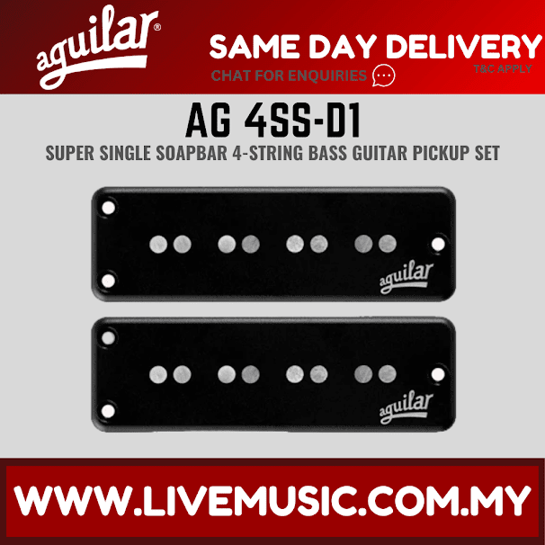Aguilar AG 4SS-D1 Super Single Soapbar 4-String Bass Guitar Pickup Set (4SSD1 4SS D1)