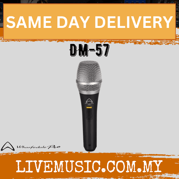 WHARFEDALE PRO DM 57 Super Cardioid Dynamic Microphone (DM57/DM-57)