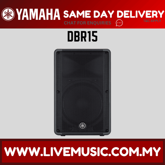 Yamaha DBR15 800-watt Powered Speaker w/Speaker Stand - Each / Pair ( DBR-15 / DBR 15 )