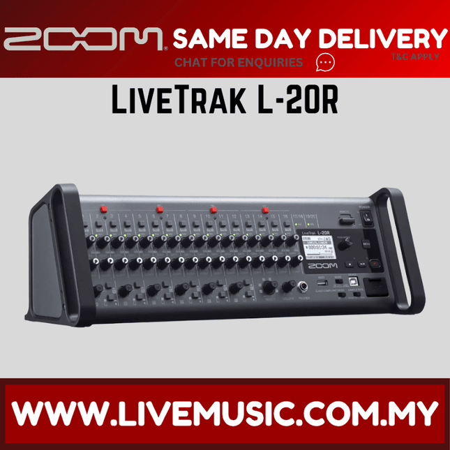Zoom LiveTrak L20R - 20 Channel Rackmount Digital Mixer / Recorder (L-20R/ L 20R/ L 20/L20)