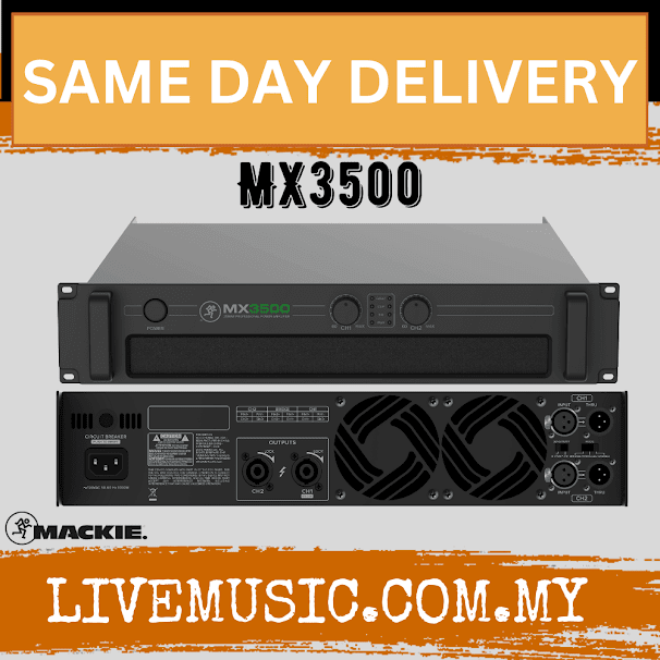 Mackie MX3500 2700W Professional Amp Power Amplifier (MX 3500/MX-3500)