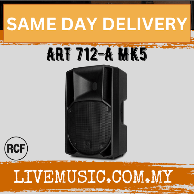 RCF ART 712-A MK5 12" 1400W 2-way Active Powered Speaker w/Speaker Stand - Each / Pair ( ART712A / ART712 / MK5 )
