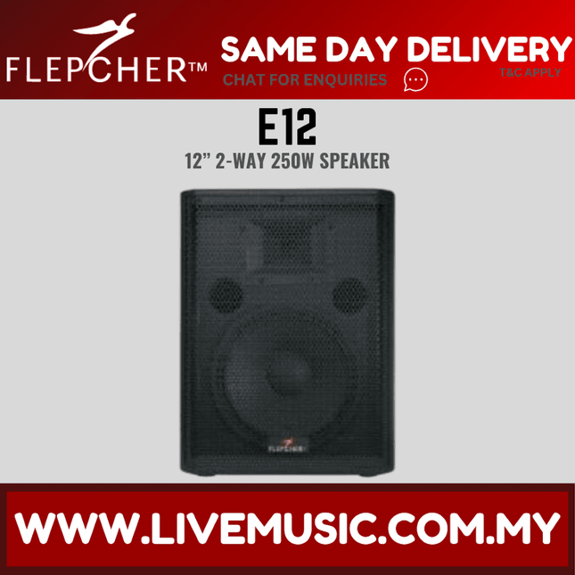 Flepcher E-12 12'' 2-way Professional Loudspeaker ( E12 / E 12 )