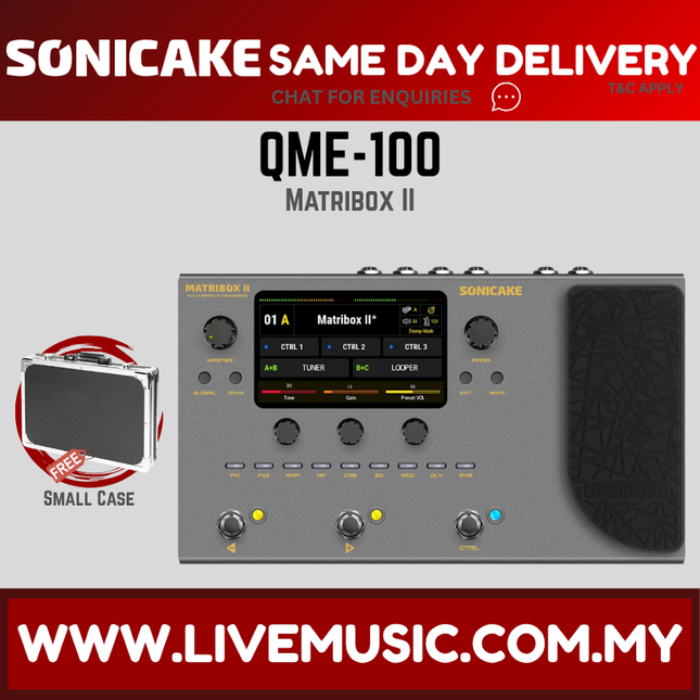 Sonicake QME-100 Matribox II Multi-effects Processor Pedal w/Hardcase ( QME 100 QME100 )